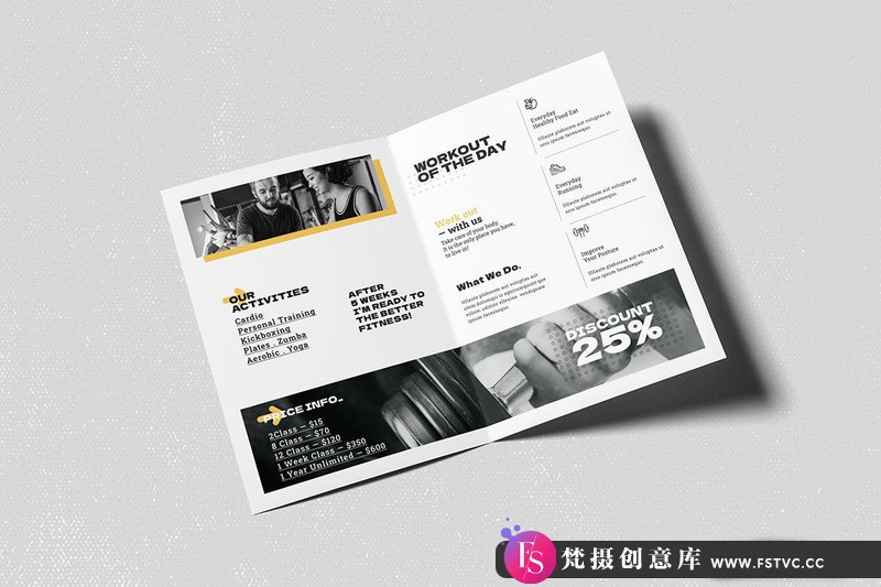 图片[2]-[包装画册]健身双折页小册子平时的模板FitnessBifoldBrochure-梵摄创意库