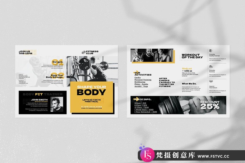 图片[3]-[包装画册]健身双折页小册子平时的模板FitnessBifoldBrochure-梵摄创意库