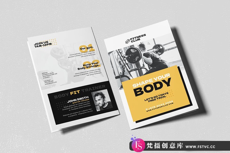 图片[5]-[包装画册]健身双折页小册子平时的模板FitnessBifoldBrochure-梵摄创意库