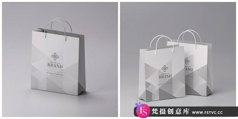 [PS样机模型]5款购物纸袋模型PSD样机-梵摄创意库