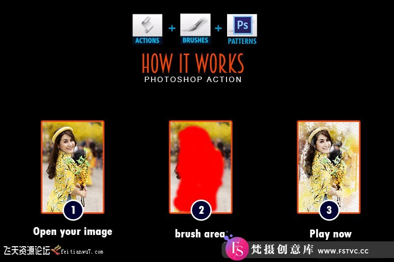 [PS动作下载]现实水彩绘画PS动作 Figurative Painting Photoshop Action