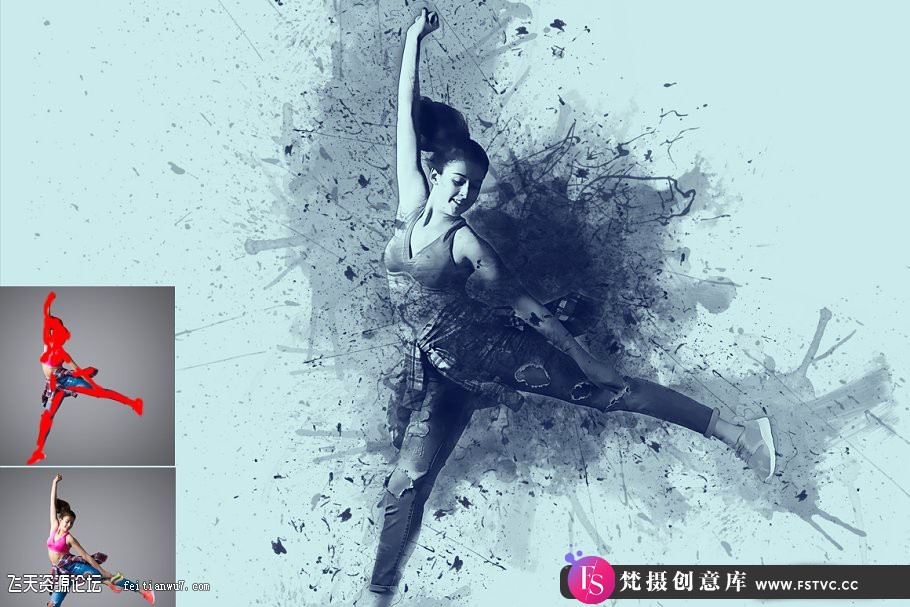 图片[6]-[PS动作下载]广告海报水墨艺术PS动作 Ink Manipulation Photoshop Action 3 (附教程)-梵摄创意库