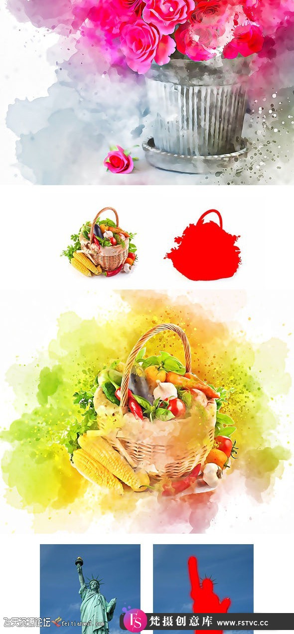 图片[5]-[PS动作下载]水彩绘画PS动作 Watercolor Photoshop Action-梵摄创意库