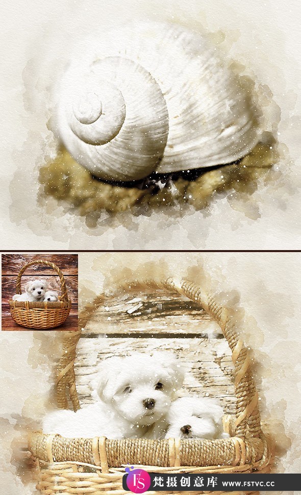 图片[2]-[PS动作下载]复古画家PS动作 Vintage Painter Photoshop Action(附视频教程)-梵摄创意库