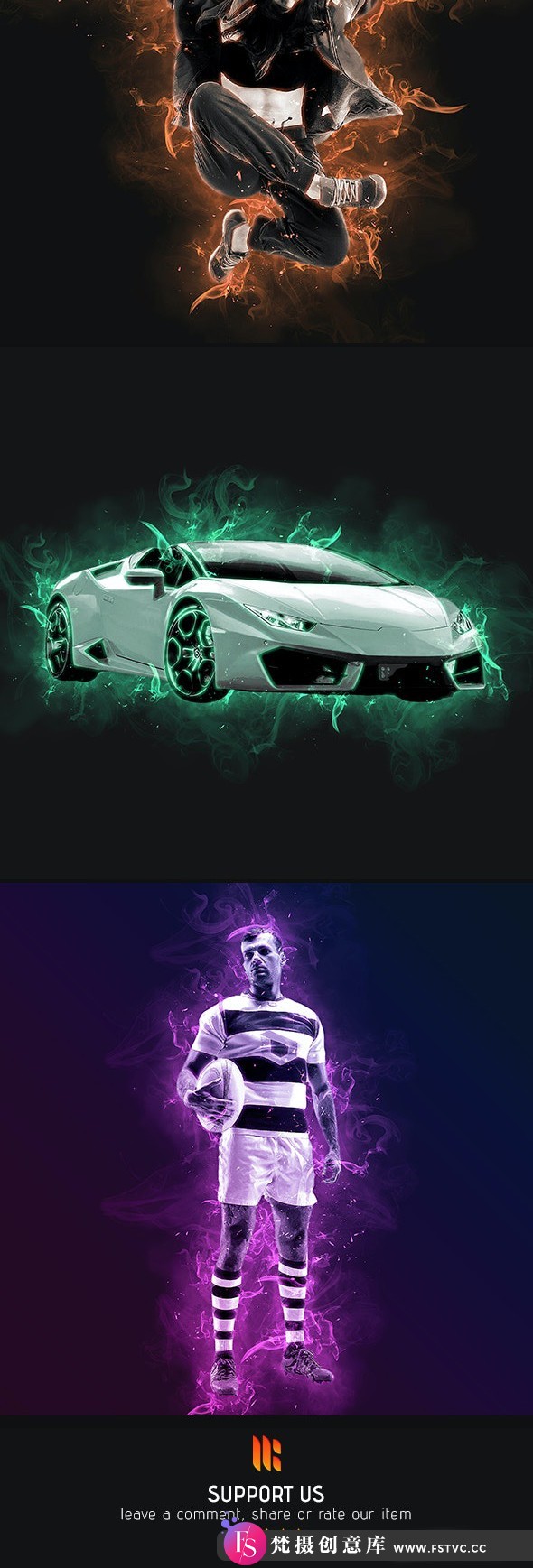 图片[4]-[PS动作下载]发光能量烟雾特效PS动作 Glowing Smoke Photoshop Action(附视频教程)-梵摄创意库