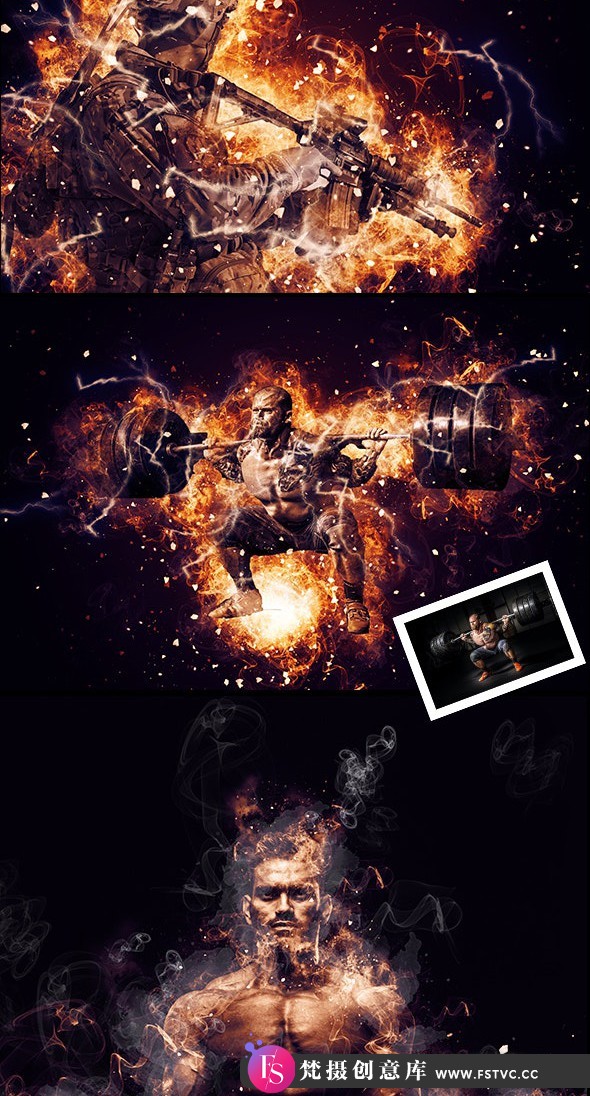 图片[6]-[PS动作下载]超酷逼真火焰爆炸特效PS动作 Fire Explosion Photoshop Action(附视频教程)-梵摄创意库