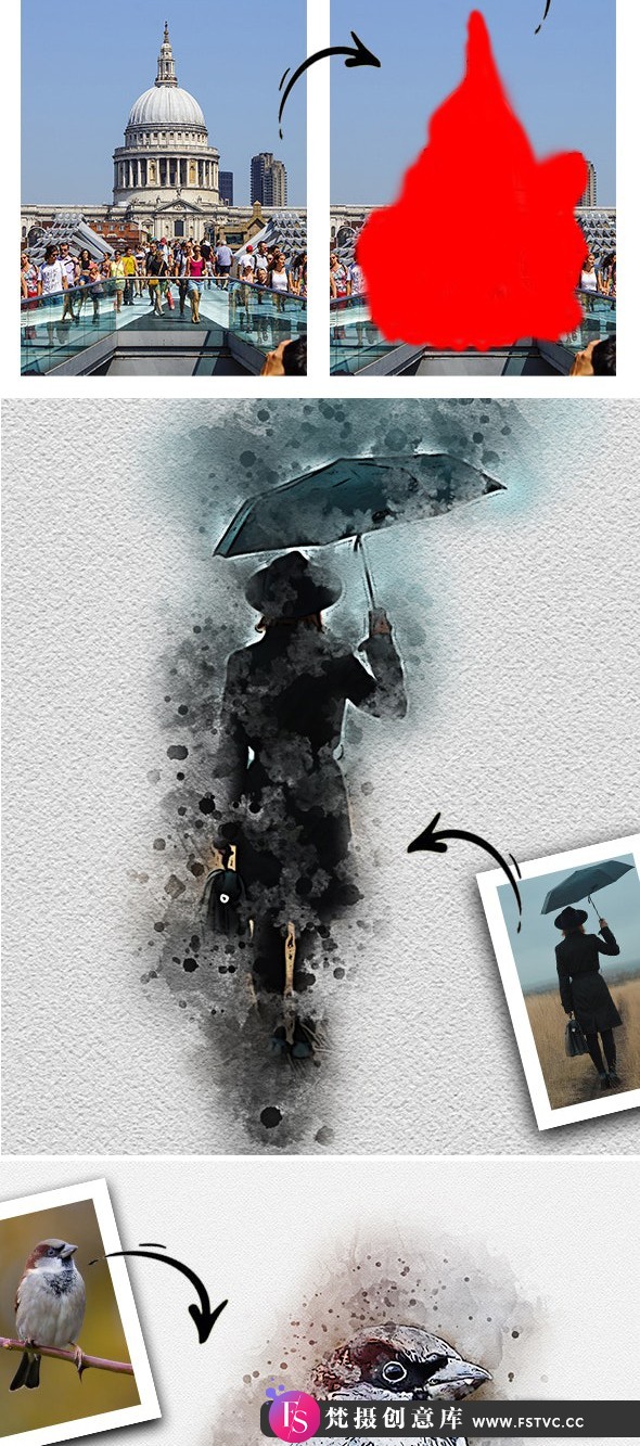 图片[3]-[PS动作下载]水彩素描绘画PS扩展插件 Aura Watercolor Sketch Photoshop Plugin(附教程)-梵摄创意库