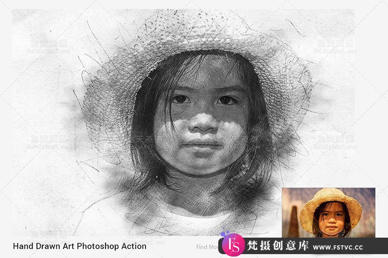 图片[3]-[中文版动作]手绘写实油画PS动作Realistic Oil Painting Photoshop Action支持CC2021中文版-梵摄创意库