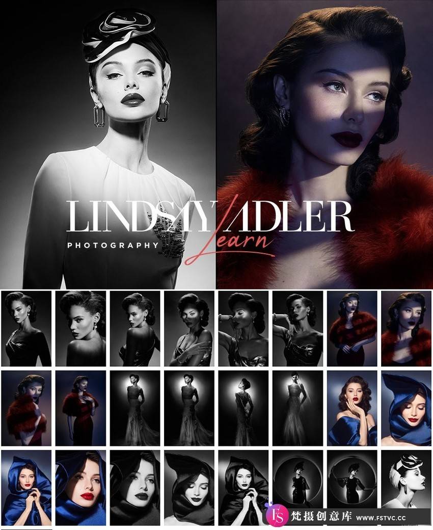 Lindsay Adler–Learn+ 第14集:怀旧好莱坞魅力人像布光-中英字幕-梵摄创意库