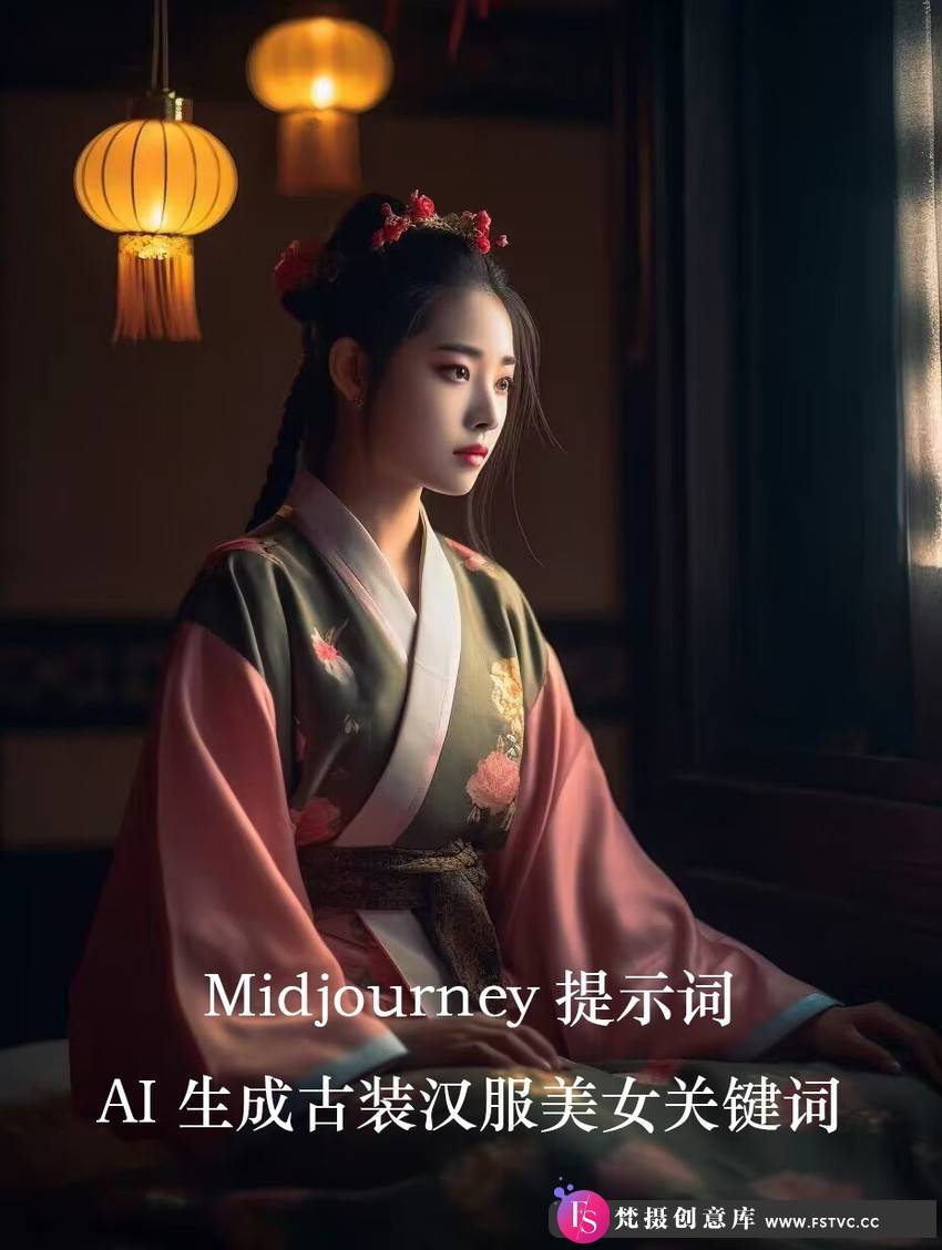 Midjourney关键词-AI生成中国风古装汉服美女人像提示关键词-梵摄创意库