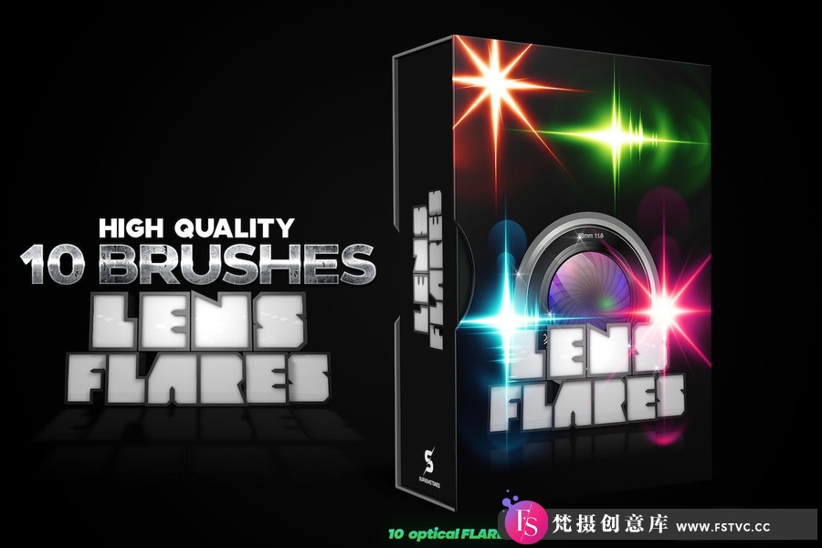 光效光斑Photoshop笔刷下载 Optical Flares Photoshop Brushes