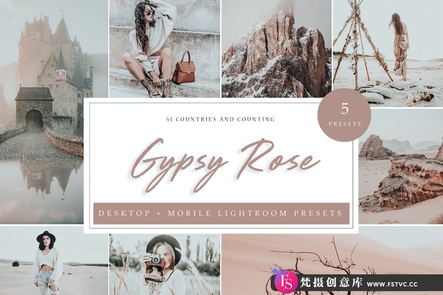 图片[1]-吉普赛玫瑰旅拍胶片Lightroom预设 Lightroom Presets – Gypsy Rose-梵摄创意库