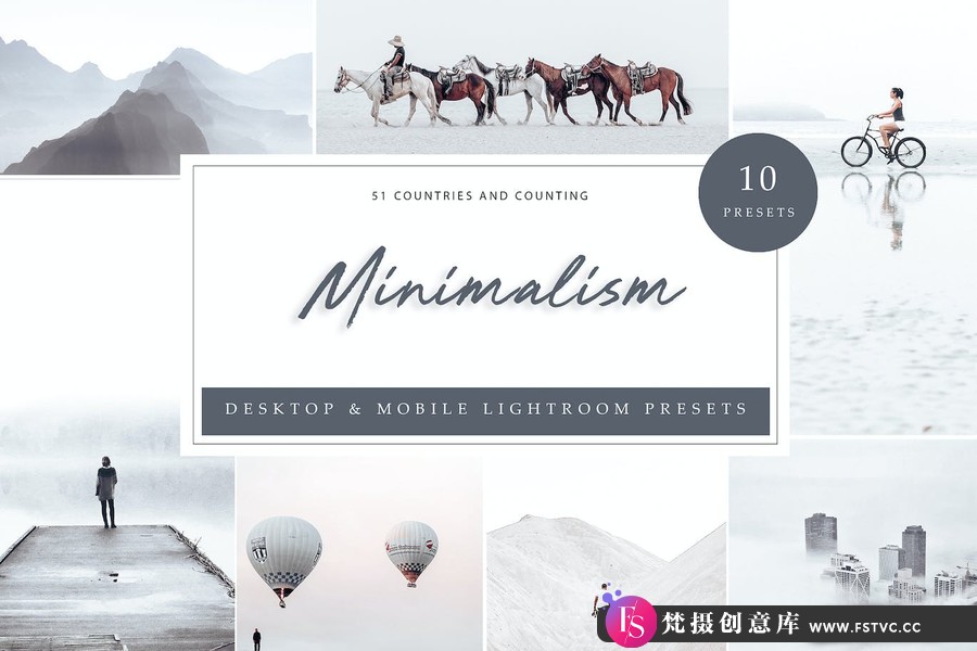 图片[1]-极简主义摄影后期调色Lightroom预设 Lightroom Presets, Minimalism-梵摄创意库