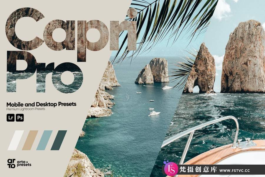 ARTA  Presets-意大利旅拍电影风光调色Lightroom预设 Capri Pro Presets-梵摄创意库