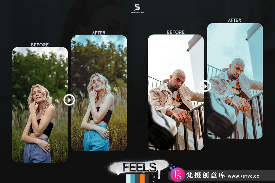 图片[2]-高端清新灰度电影人像颜色分级Lightroom预设Feels Lightroom Presets-梵摄创意库