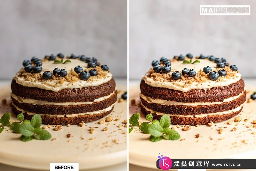 图片[2]-明亮通透美食蛋糕后期调色Lightroom预设 STYLED CAKE Lightroom Preset-梵摄创意库