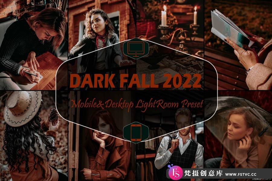 2022年秋季情绪黑暗人像Lightroom预设Dark Fall 2022 Lightroom Presets-梵摄创意库