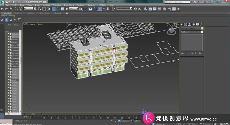 3dsMax与V-Ray室外建筑场景建模与渲染技术视频教程-中英字幕-梵摄创意库