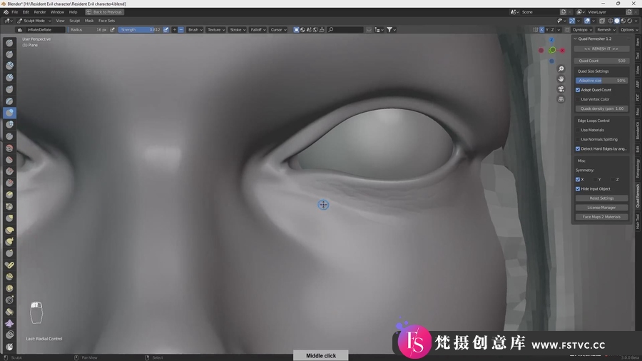 图片[2]-三维女性角色Blender建模教程+Cycles渲染教程附工程文件-梵摄创意库