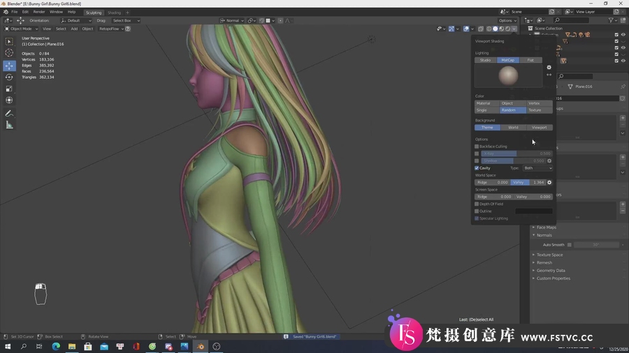 图片[2]-Blender教程-兔女郎角色造型Blender建模全流程教程-附工程文件-梵摄创意库