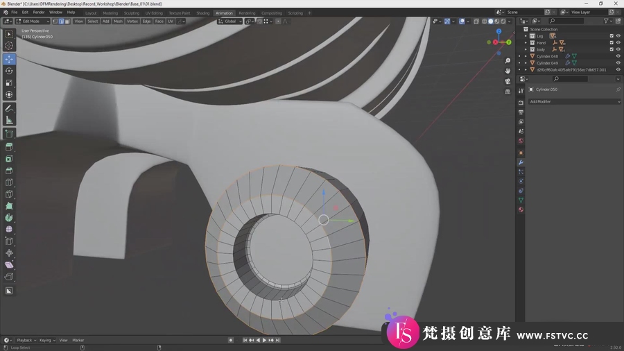 图片[3]-Blender科幻机器人硬面建模步骤及绑定完整教程-视频无语音-梵摄创意库