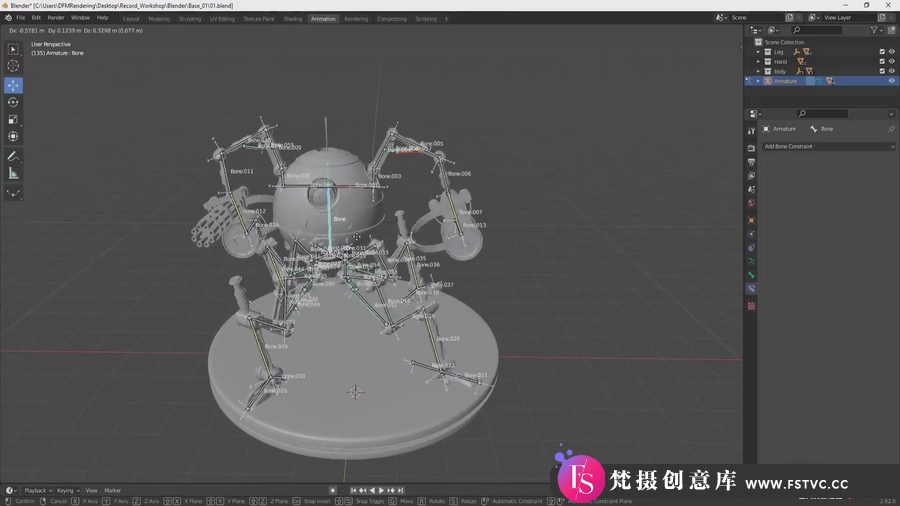 图片[4]-Blender科幻机器人硬面建模步骤及绑定完整教程-视频无语音-梵摄创意库