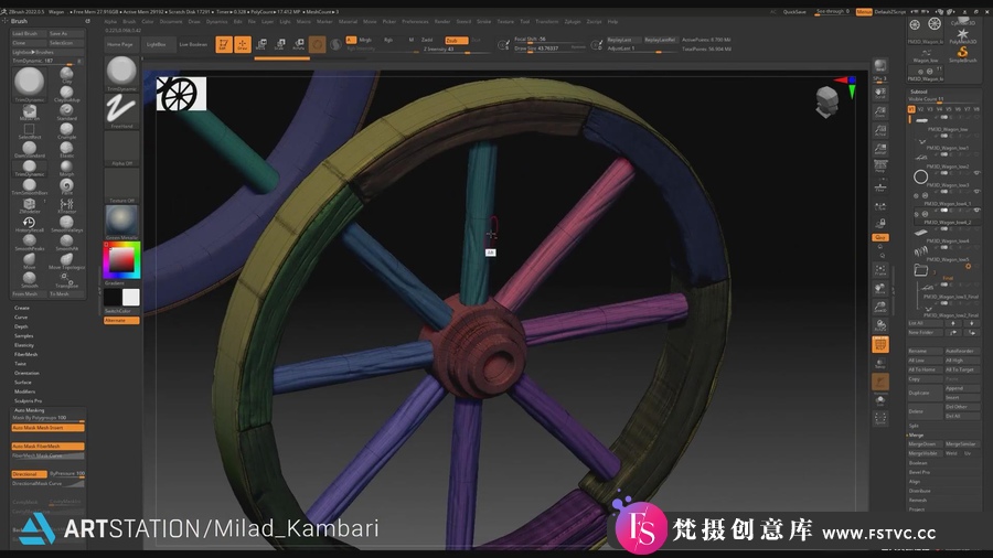 图片[3]-Blender+3DS MAX+ZBrush马车建模贴图渲染教程-视频无语音-梵摄创意库