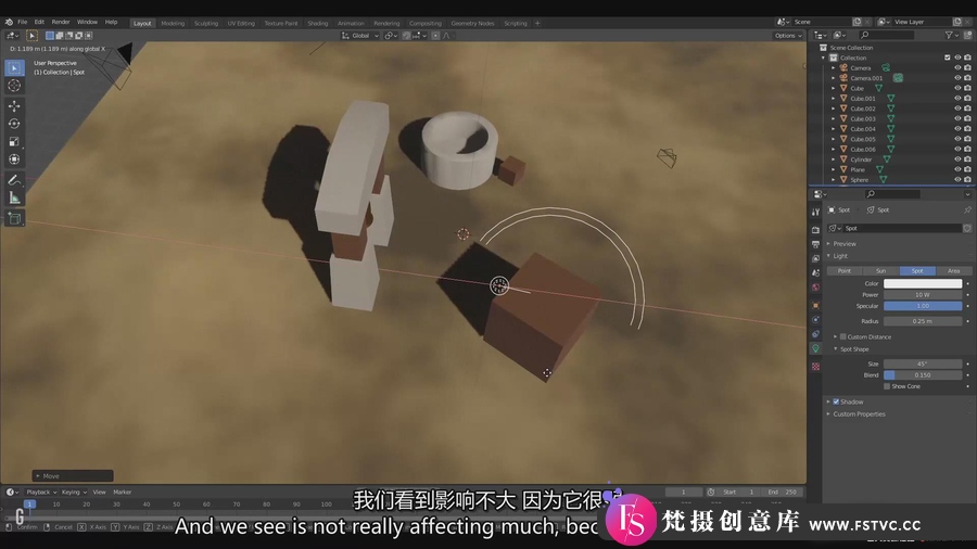 图片[2]-Blender+PS 初学者三维概念艺术场景制作与贴图教程-中英字幕-梵摄创意库