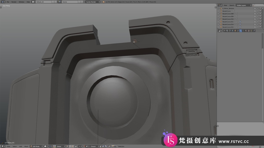 图片[4]-Blender2.79 金属硬表面建模纹理贴图渲染教程-人工翻译字幕-梵摄创意库