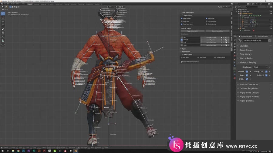 图片[3]-Blender 游戏角色高级骨骼绑定教程-人工翻译字幕-梵摄创意库