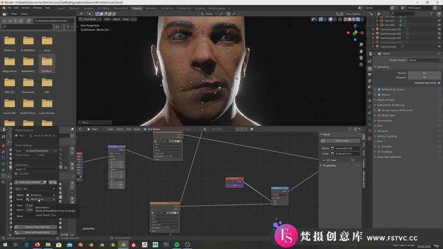 图片[5]-Blender 教程中的真实面部动作绑定技巧教程-人工翻译字幕-梵摄创意库