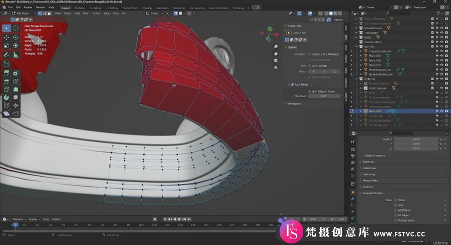 图片[4]-Blender大型角色完整大师班制作工作流程视频教程-中英字幕-梵摄创意库