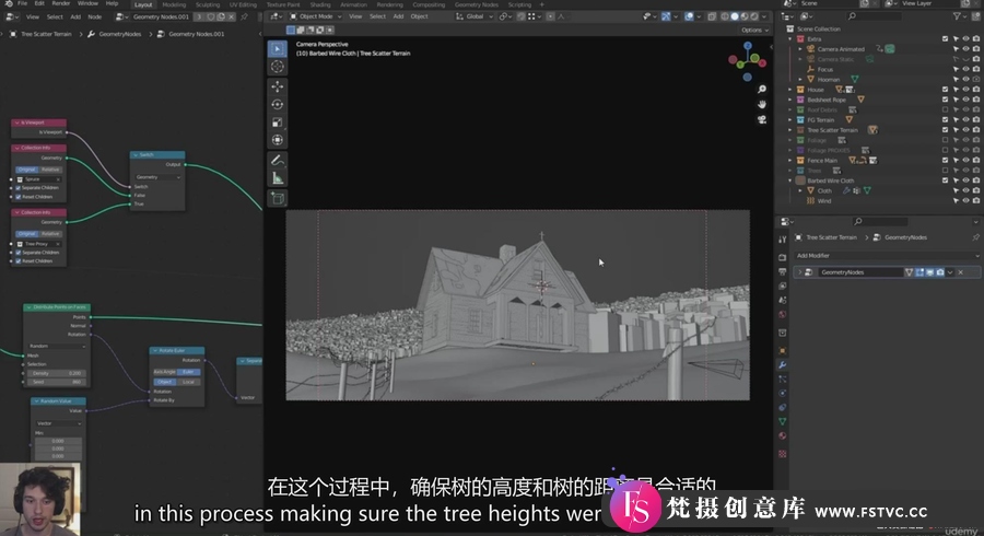 图片[3]-Blender 3A级游戏3D环境动画场景完整制作视频教程-中英字幕-梵摄创意库