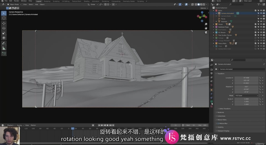 图片[4]-Blender 3A级游戏3D环境动画场景完整制作视频教程-中英字幕-梵摄创意库