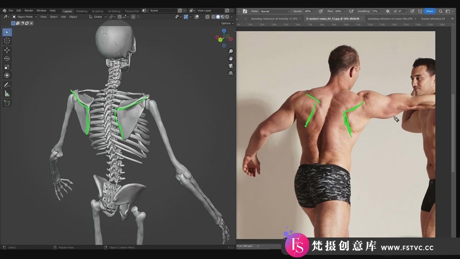 图片[4]-Blender雷神影视角色人体解剖学大型逼真角色创建-中英字幕-梵摄创意库