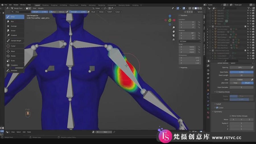 图片[8]-Blender雷神影视角色人体解剖学大型逼真角色创建-中英字幕-梵摄创意库