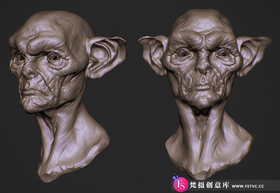 图片[2]-ZBrush教程 – ZBrush雕刻基础教程-概念兽人雕刻建模教程-中英字幕-梵摄创意库