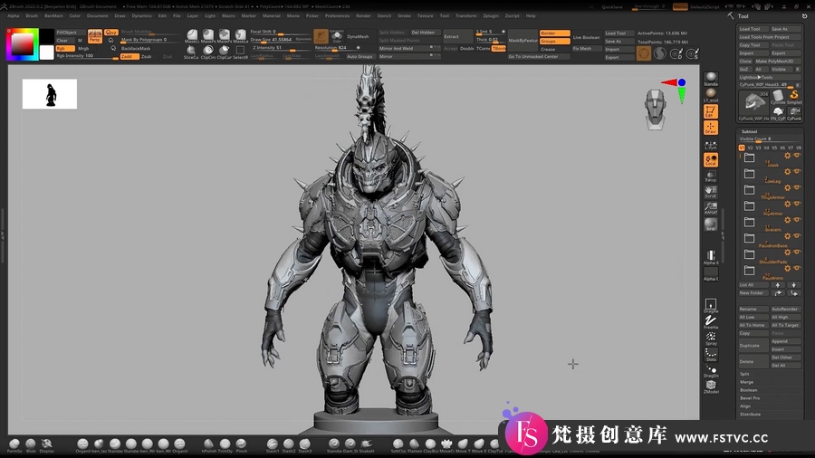 图片[2]-Blender+ZBrush三维角色雕刻建模及Painter贴图视频教程-中英字幕-梵摄创意库