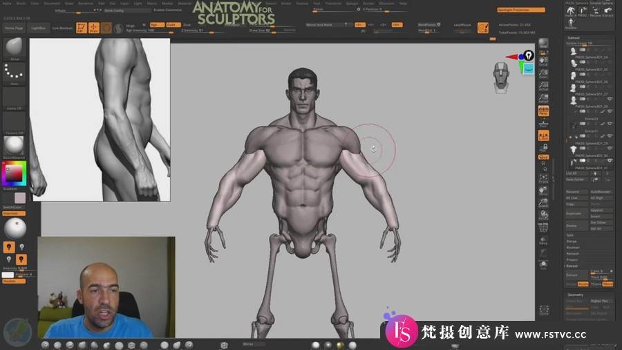 图片[3]-Zbrush教程-超人人体解剖学完整制作流程视频教程-中英字幕-梵摄创意库