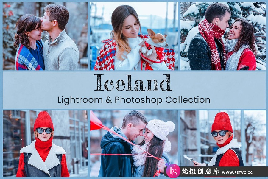 冰岛冬季清新通透人像调色Lightroom预设及视频调色LUT预设-梵摄创意库
