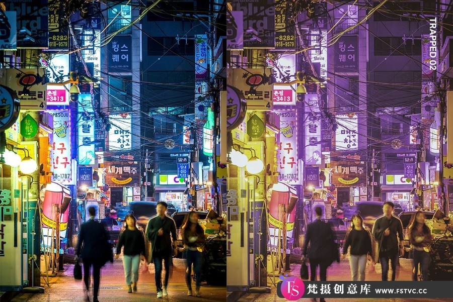 图片[6]-蒸汽波城市夜景怀旧胶片Lightroom预设及视频后期调色LUT预设-梵摄创意库