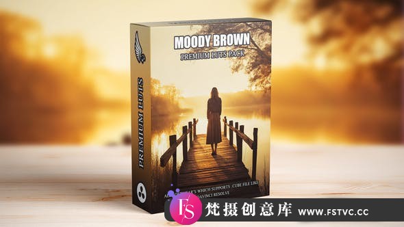 情绪电影布朗色调LUT预设 Cinematic Moody Brown Video Color Grading LUT-梵摄创意库