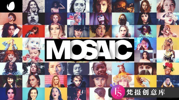 照片墙展示包装片头PR预设- Mosaic Picture Wall for Premiere-梵摄创意库