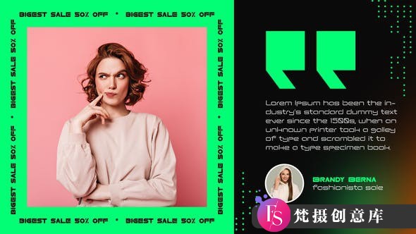 时装销售宣传片PR模版 Futuristic Fashion Sale Promo MOGRT-梵摄创意库