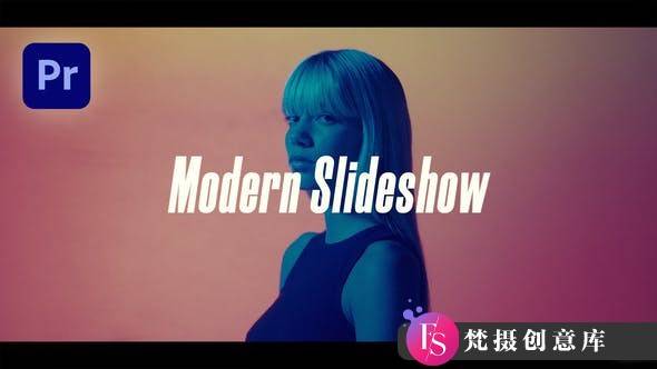 现代时尚幻灯片PR模版 Modern Slideshow-梵摄创意库