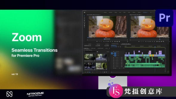 Premiere Pro的缩放无缝转场第13季 Zoom Seamless Transitions Vol. 13 - 梵摄创意库-梵摄创意库