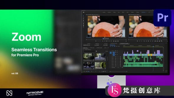 Premiere Pro的缩放无缝转场第08季 Zoom Seamless Transitions Vol. 08-梵摄创意库