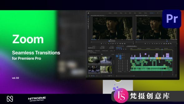 Premiere Pro的缩放无缝转场第02季 Zoom Seamless Transitions Vol. 02-梵摄创意库