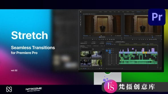 Premiere Pro的拉伸无缝转场第02季 Stretch Transitions Vol. 02-梵摄创意库