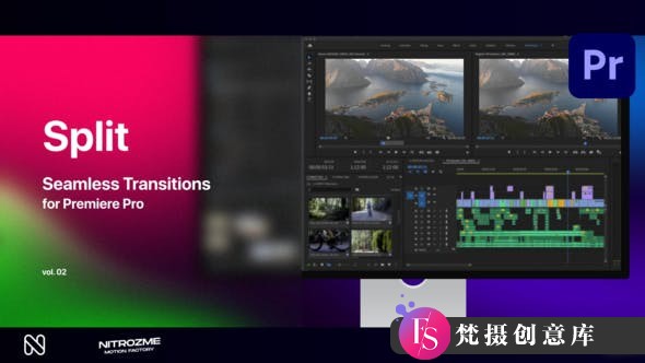Premiere Pro的分割过度无缝转场第02季 Split Transitions Vol. 02-梵摄创意库